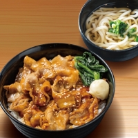 豚の生姜焼き丼ミニうどんセット